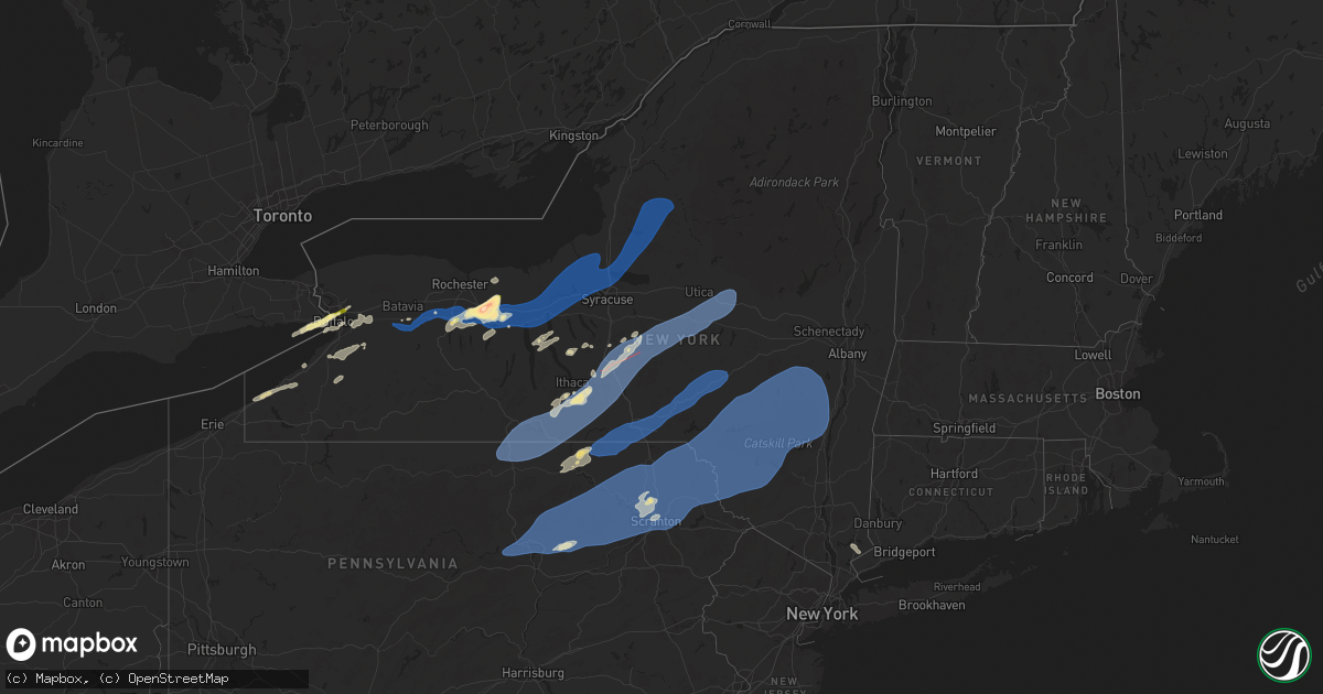 Hail Map in New York on July 15, 2024 - HailTrace