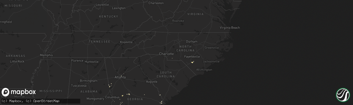 Hail map in North Carolina on July 15, 2024