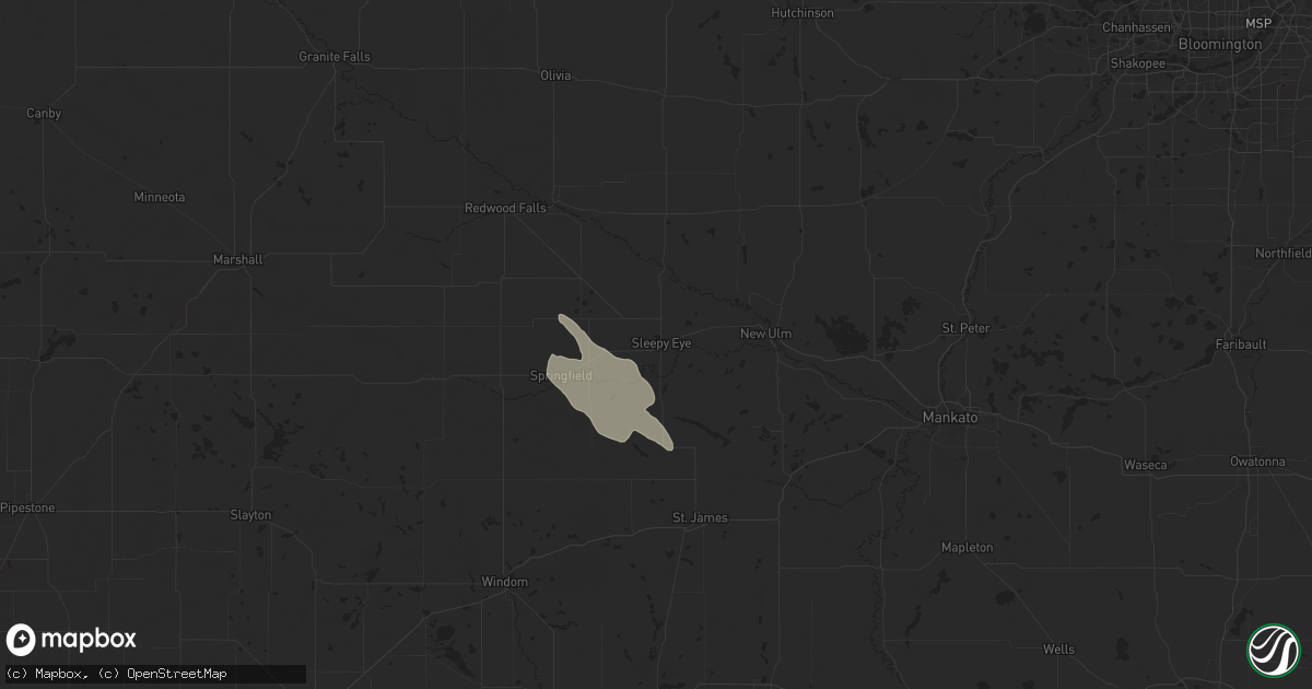 Hail map in Sleepy Eye, MN on July 15, 2024