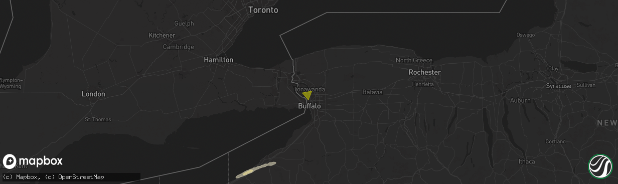 Hail map in Tonawanda, NY on July 15, 2024