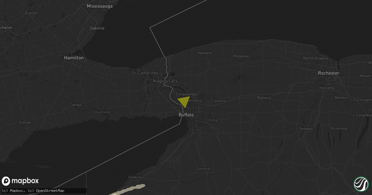 Hail map in Tonawanda, NY on July 15, 2024