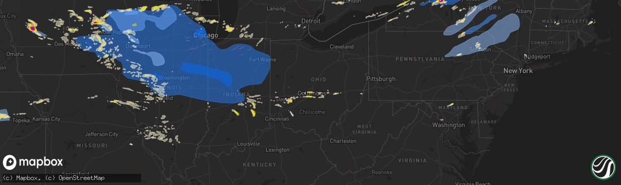 Hail map on July 15, 2024