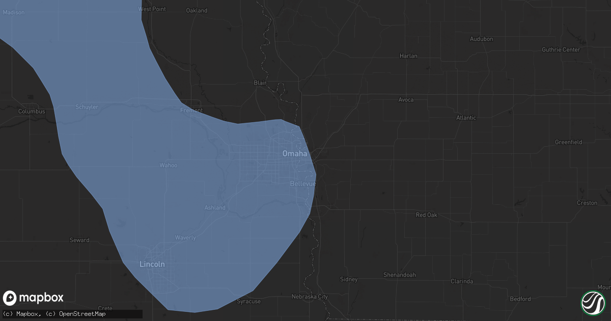Hail map in Council Bluffs, IA on July 15, 2025