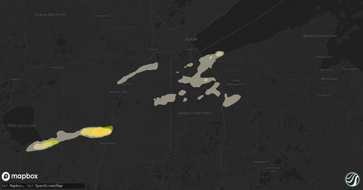 Hail map in Foxboro, WI on July 15, 2025