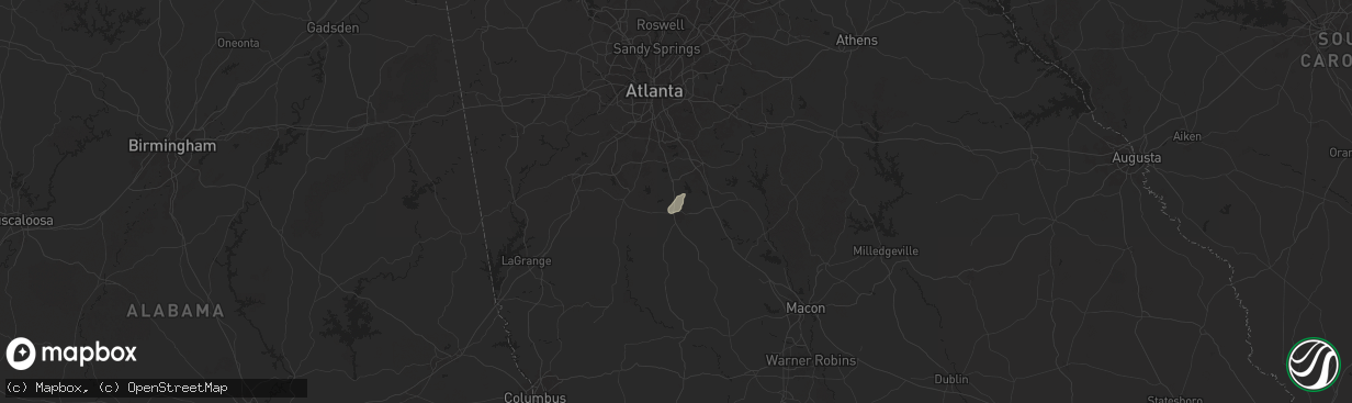 Hail map in Griffin, GA on July 15, 2025