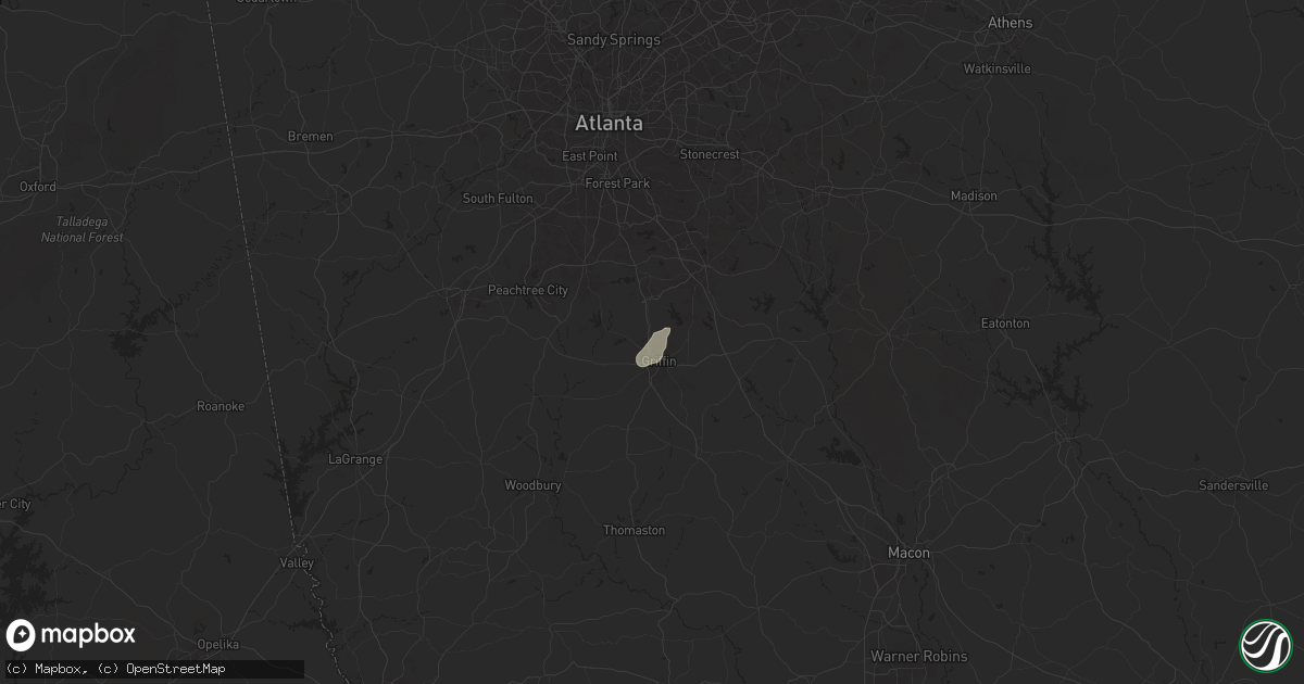 Hail map in Griffin, GA on July 15, 2025