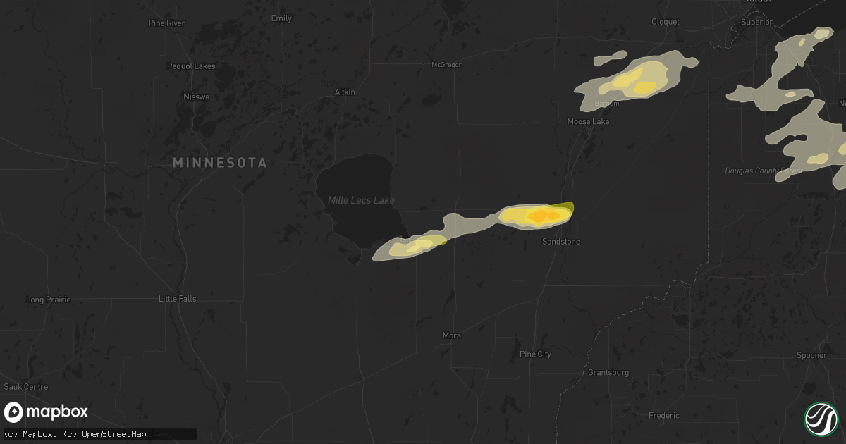 Hail map in Isle, MN on July 15, 2025