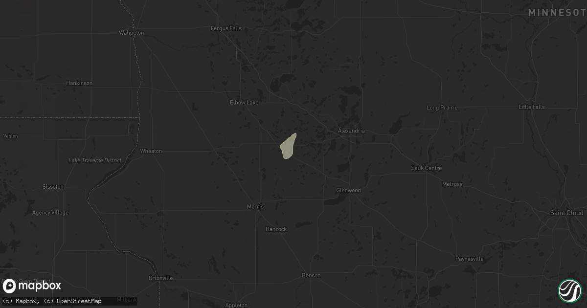 Hail map in Kensington, MN on July 15, 2025