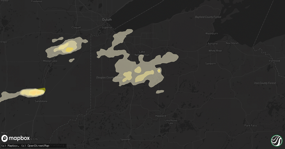 Hail map in Solon Springs, WI on July 15, 2025