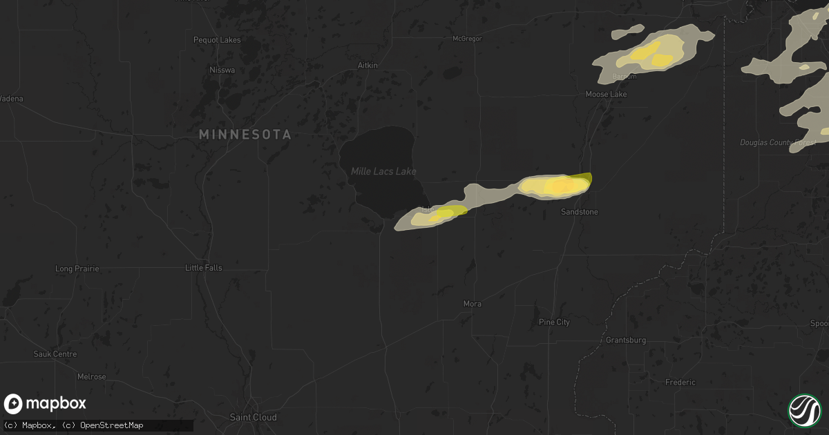 Hail map in Wahkon, MN on July 15, 2025