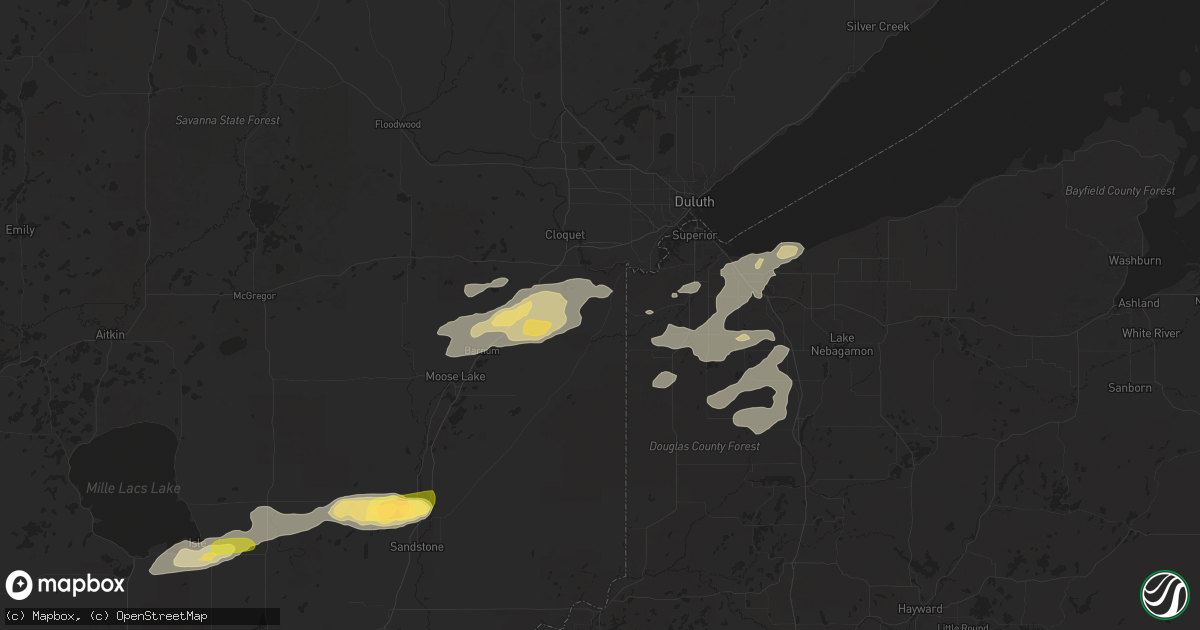 Hail map in Wrenshall, MN on July 15, 2025