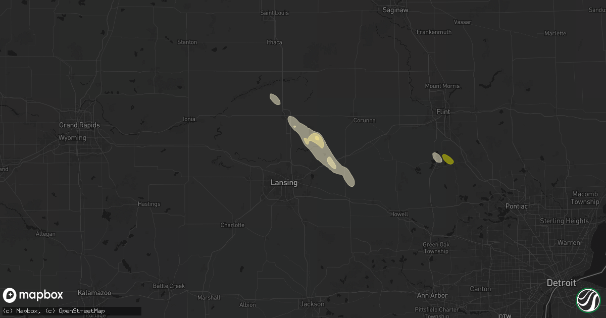Hail map in Bath, MI on July 15, 2026