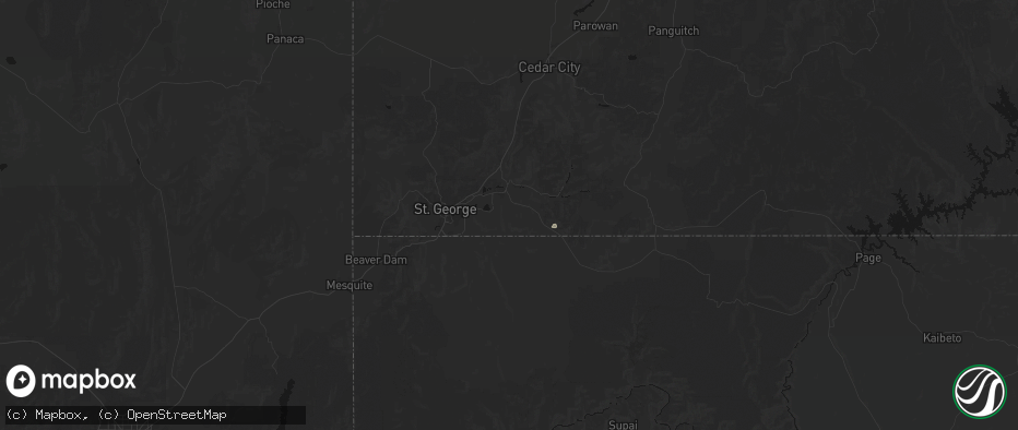 Hail map in Hurricane, UT on July 15, 2026