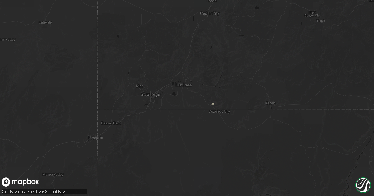 Hail map in Hurricane, UT on July 15, 2026