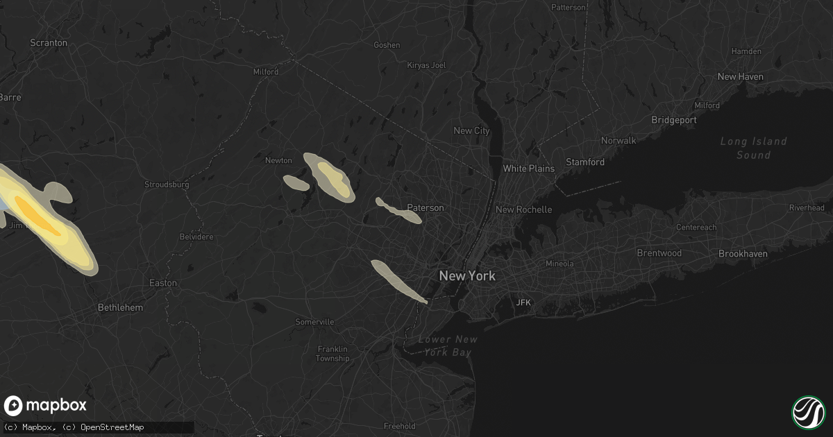 Hail map in Little Falls, NJ on July 15, 2026