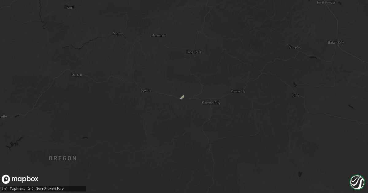 Hail map in Mount Vernon, OR on July 15, 2026
