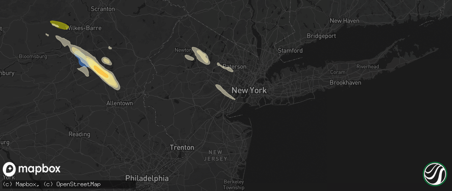 Hail map in Roselle Park, NJ on July 15, 2026