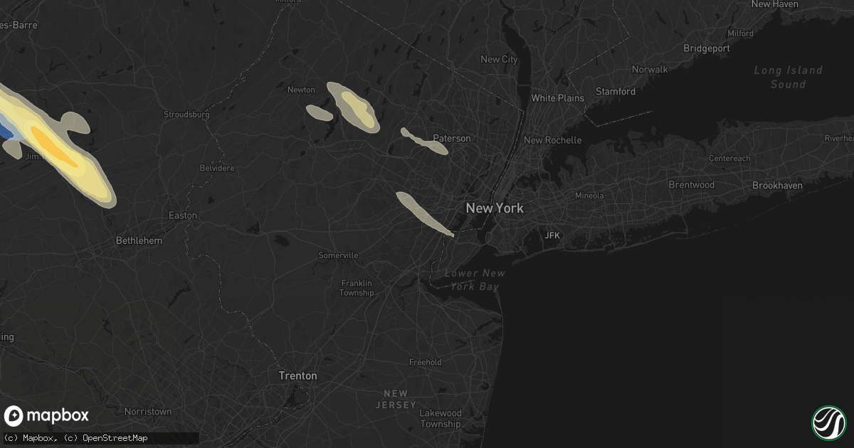 Hail map in Roselle Park, NJ on July 15, 2026
