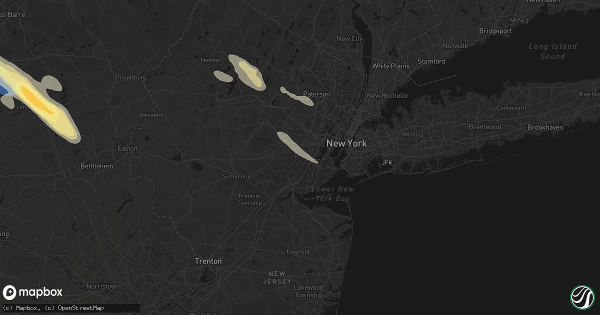 Hail map in Roselle, NJ on July 15, 2026