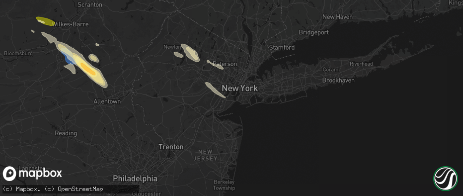Hail map in Staten Island, NY on July 15, 2026