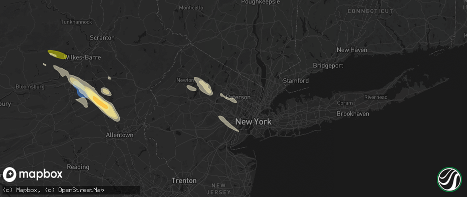 Hail map in Totowa, NJ on July 15, 2026