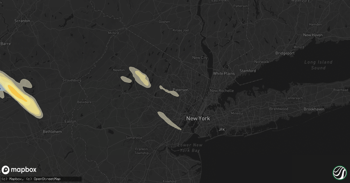 Hail map in Totowa, NJ on July 15, 2026