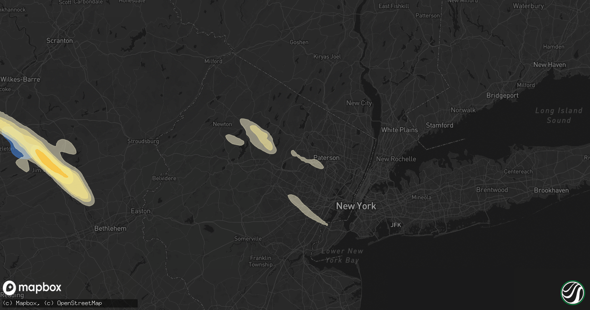 Hail map in Towaco, NJ on July 15, 2026