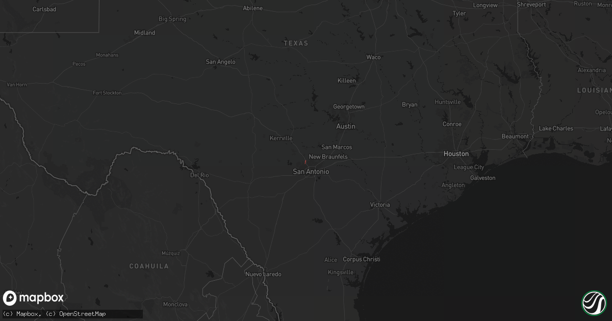 Hail map on July 15, 2026