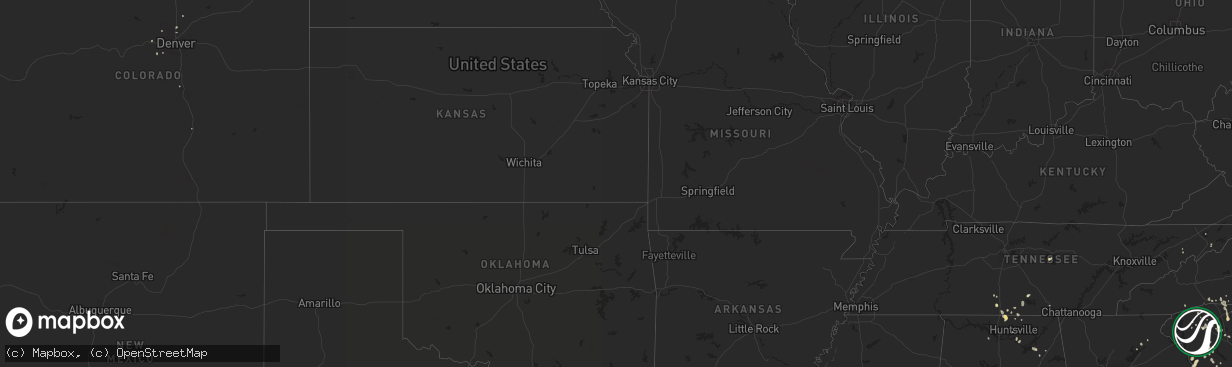 Hail map in Alabama on July 16, 2012