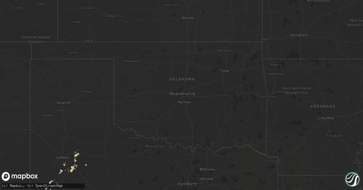 Hail map on July 16, 2012