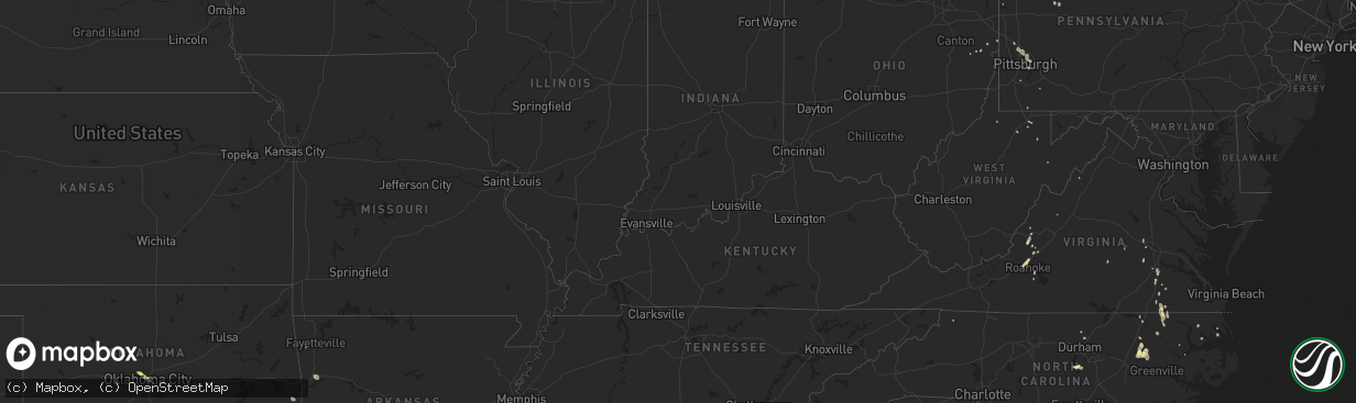 Hail map in Oklahoma on July 16, 2013