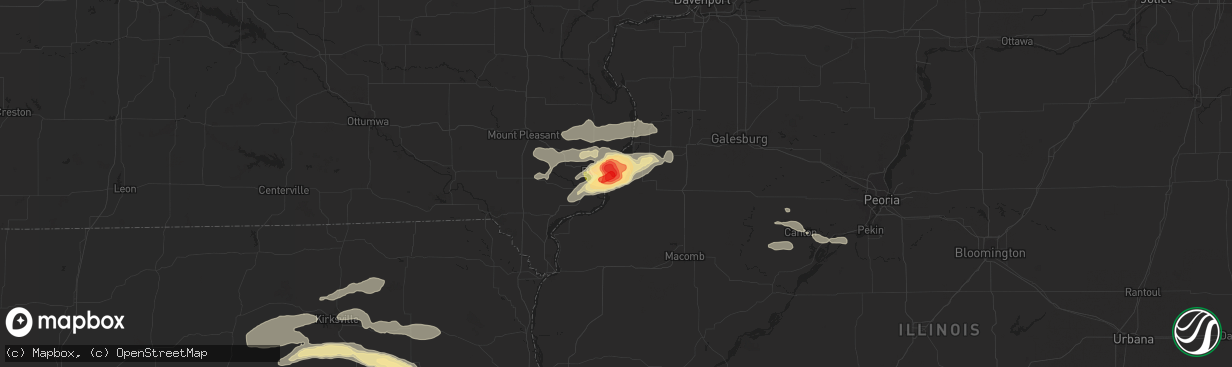 Hail map in Carman, IL on July 16, 2015