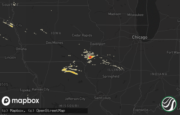 Hail map preview on 07-16-2015