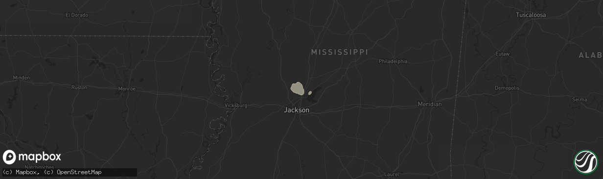 Hail map in Madison, MS on July 16, 2018