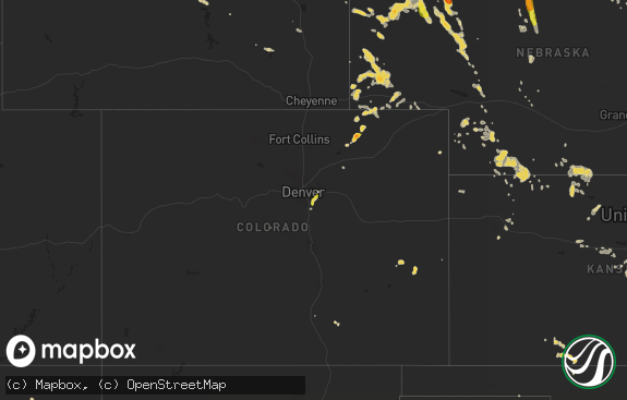 Hail map preview on 07-16-2018