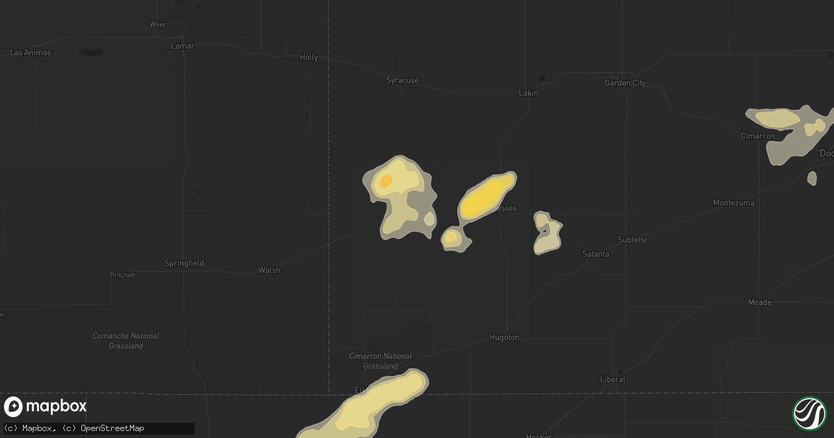 Hail map in Johnson, KS on July 16, 2020
