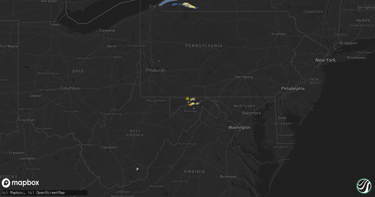 Hail map on July 16, 2020