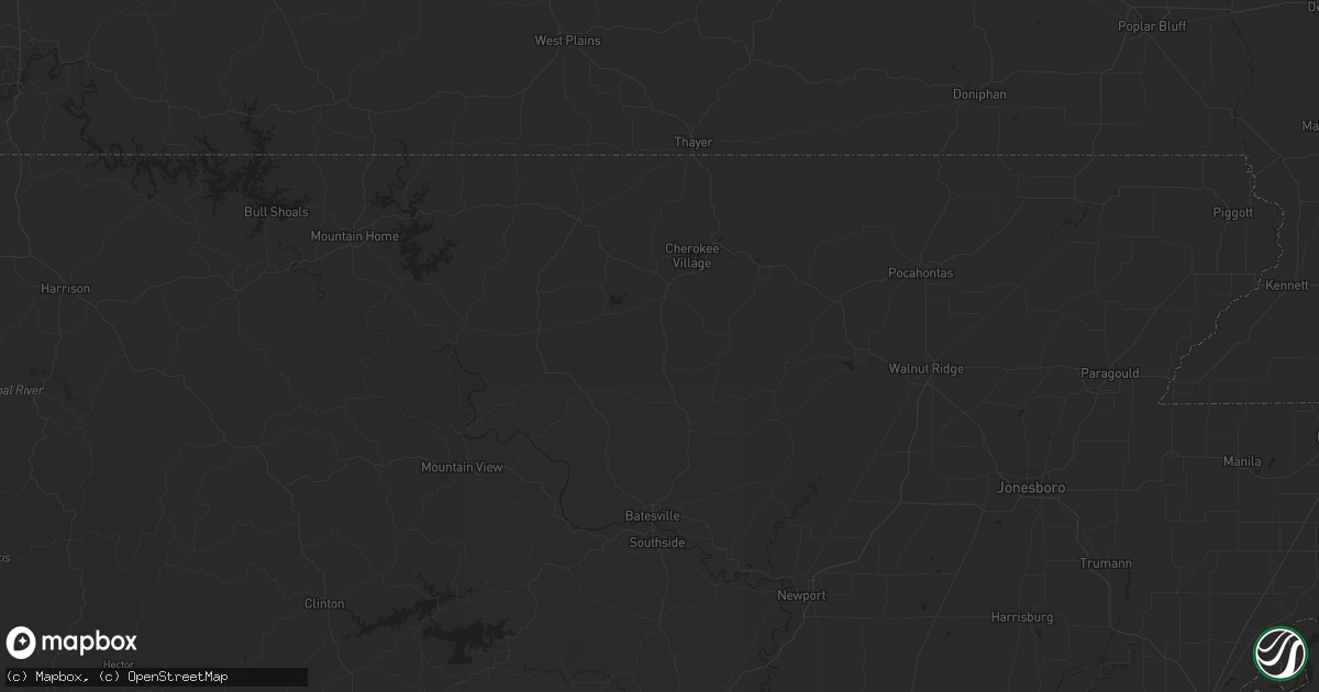 Hail map in Benton, LA on July 16, 2023