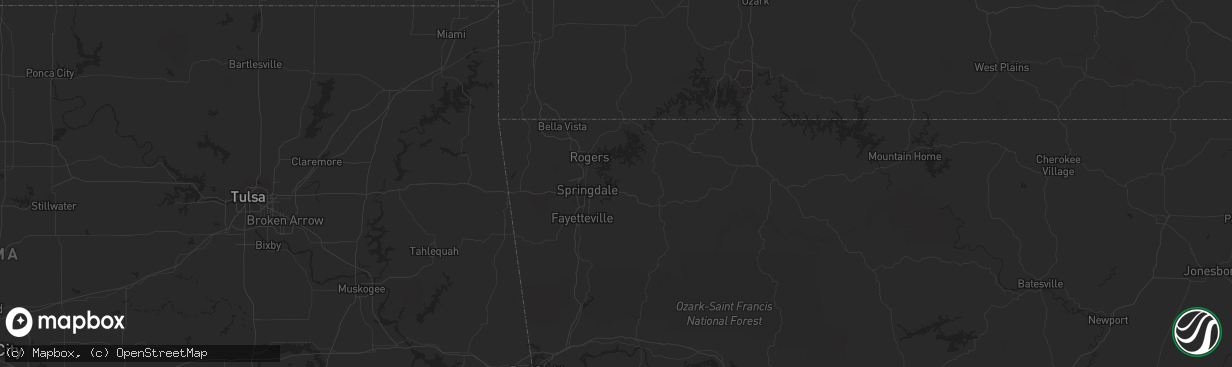 Hail map in Jefferson, TX on July 16, 2023