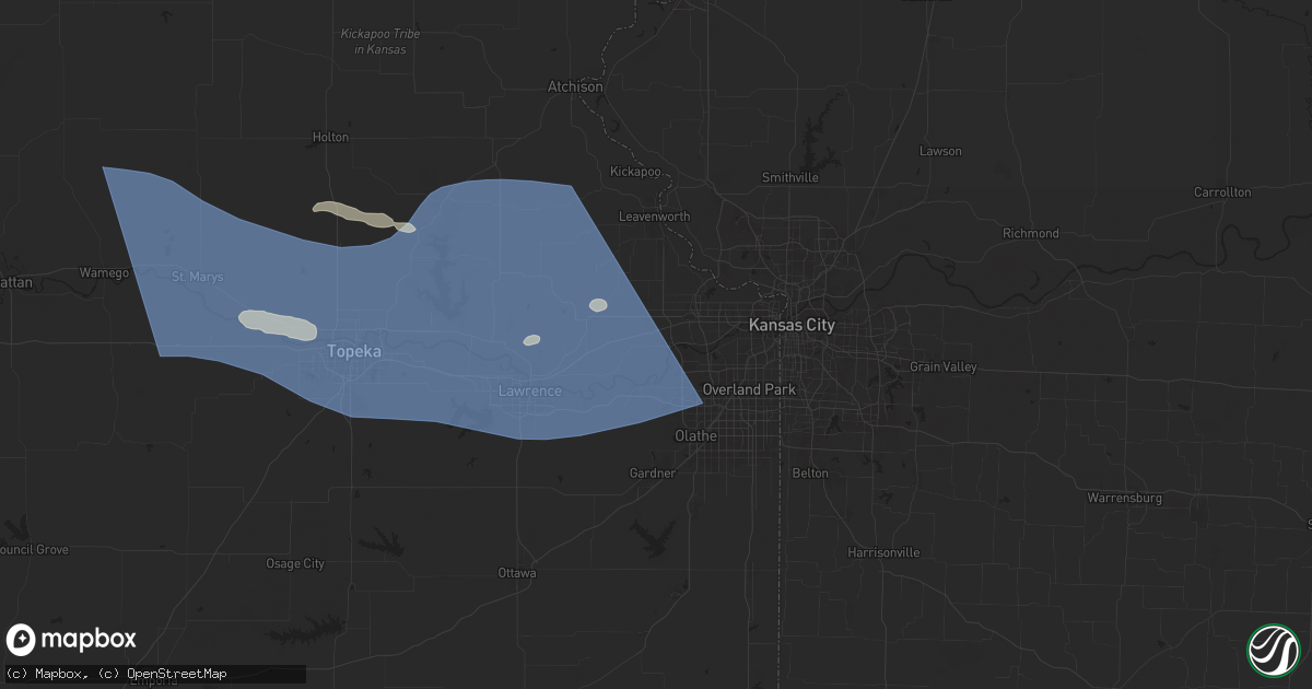 Hail map in Bonner Springs, KS on July 16, 2024