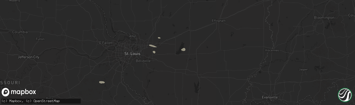 Hail map in Carlyle, IL on July 16, 2024