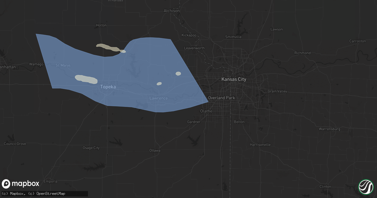 Hail map in De Soto, KS on July 16, 2024