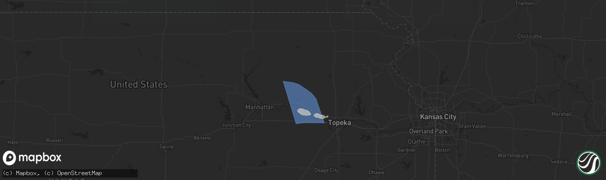 Hail map in Emmett, KS on July 16, 2024