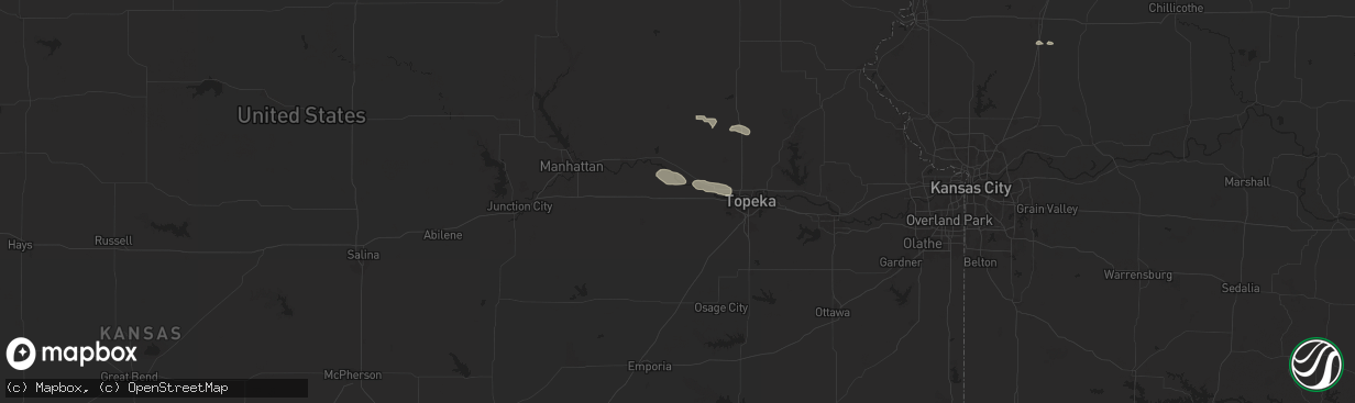 Hail map in Maple Hill, KS on July 16, 2024