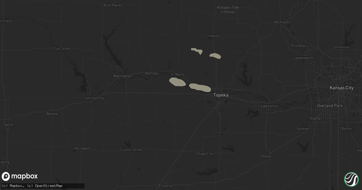 Hail map in Maple Hill, KS on July 16, 2024