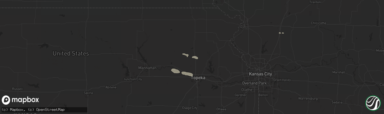 Hail map in Mayetta, KS on July 16, 2024