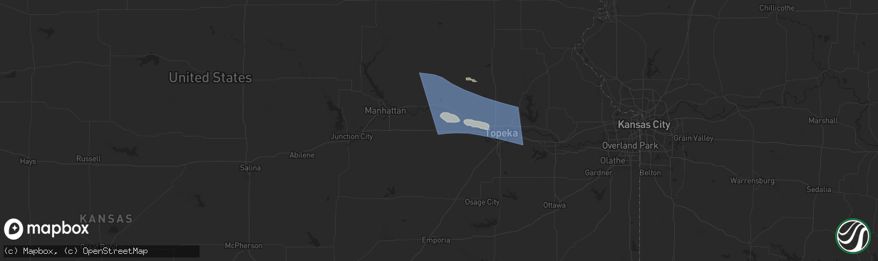 Hail map in Paxico, KS on July 16, 2024