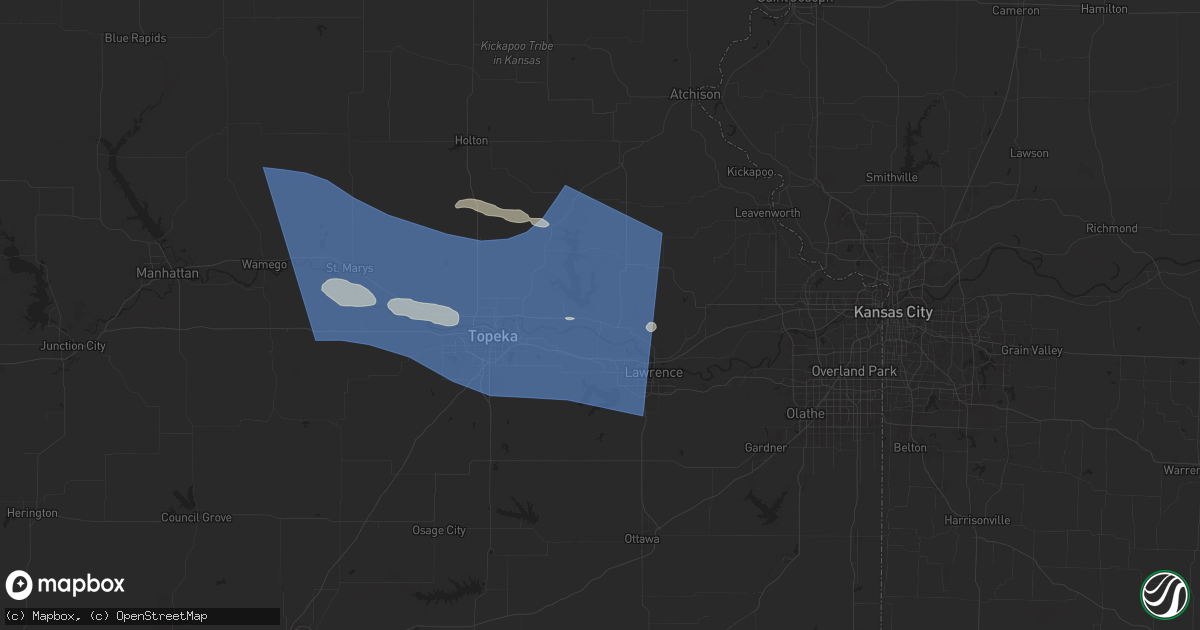 Hail map in Perry, KS on July 16, 2024