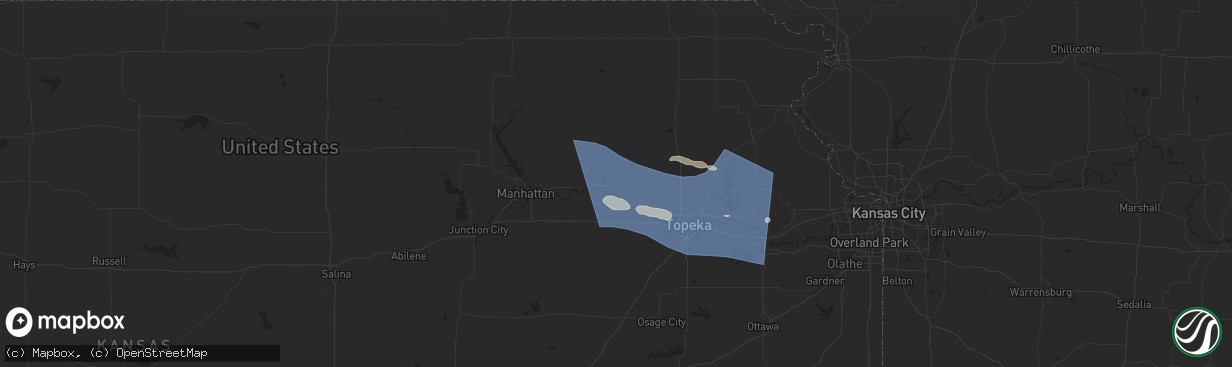 Hail map in Saint Marys, KS on July 16, 2024