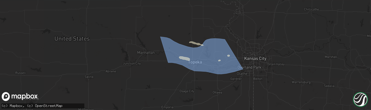 Hail map in Silver Lake, KS on July 16, 2024